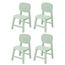 1 Kit 4 Cadeiras Empilhavel Infantil Pipa Rivatti 38,5 cm -Larg- Estrutura Polipropileno -PP- Menta